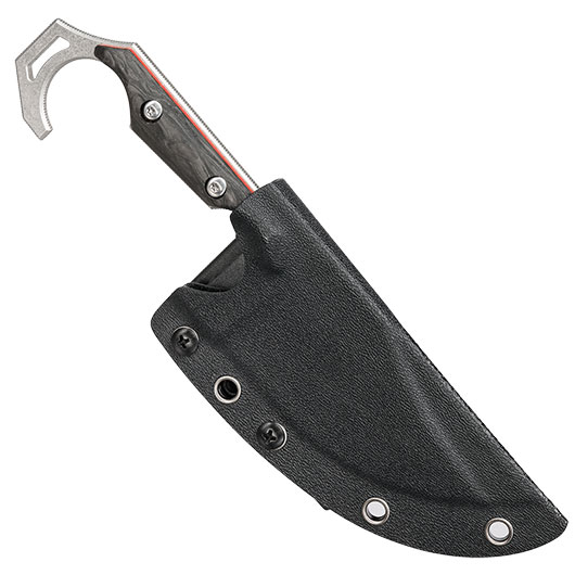 Midgards Grtelmesser Valdis V2 D2 Stahl Kohlefaser Griffschalen stonewash inkl. Kydexscheide und Tek-Lok Grtelclip Bild 4