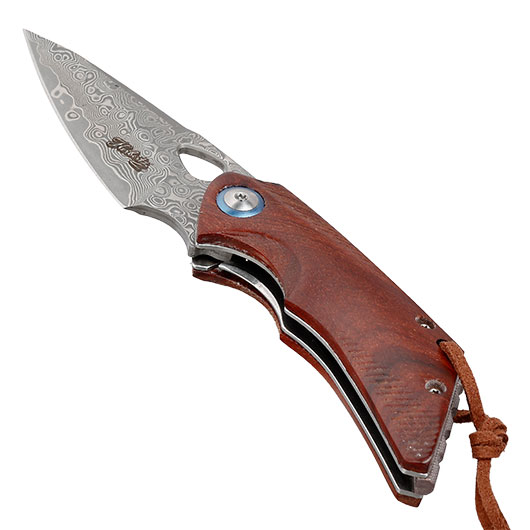 Herbertz Selektion Damast Einhandmesser Eisenholz inkl. Grtelclip Bild 2