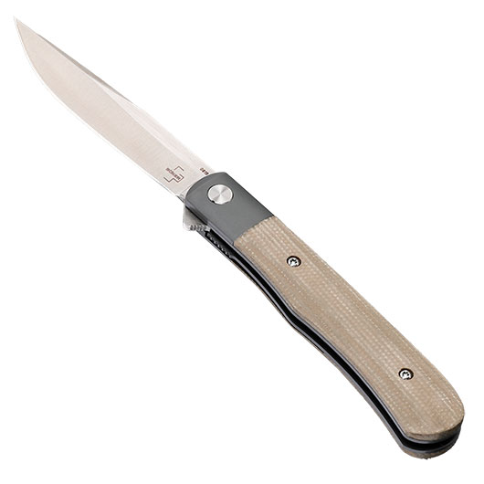 Bker Plus Einhandmesser Modern Trapper Nitro-V Stahl grau inkl. Grtelclip Bild 2