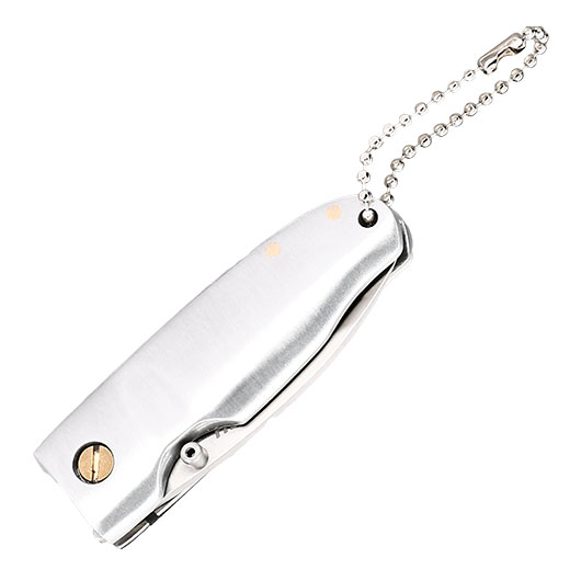 CJH Einhandmesser Stubby silber inkl. Kugelkette Bild 5