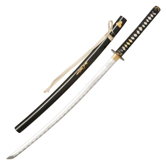 John Lee Katana Bride schwarz/wei inkl. Schwertkoffer, Schutzhlle, Holzstnder & Pflegeset