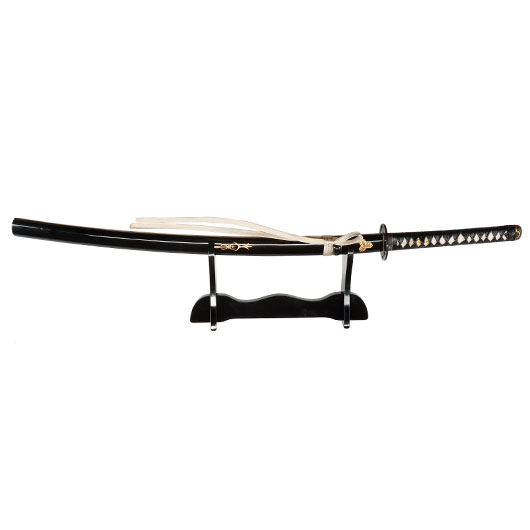 John Lee Katana Bride schwarz/wei inkl. Schwertkoffer, Schutzhlle, Holzstnder & Pflegeset Bild 5