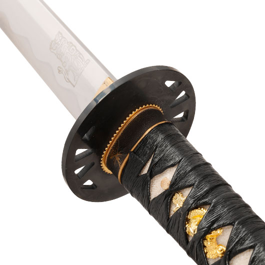 John Lee Katana Bride schwarz/wei inkl. Schwertkoffer, Schutzhlle, Holzstnder & Pflegeset Bild 7