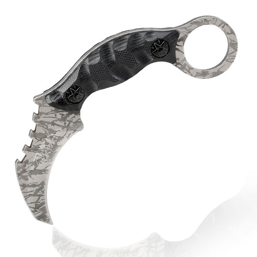 Karambit Neck Knife Shadow schwarz/grau inkl. Kydexscheide & Kugelkette