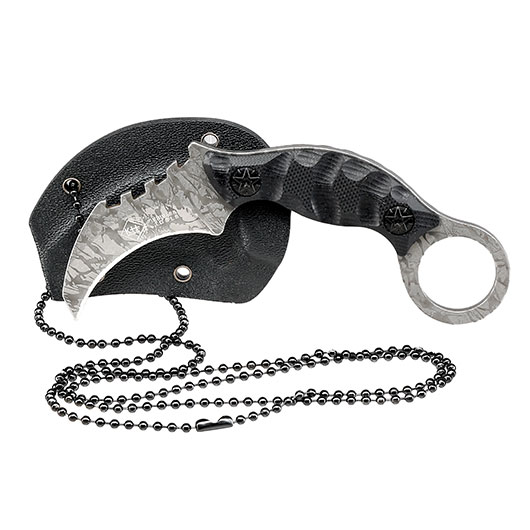 Karambit Neck Knife Shadow schwarz/grau inkl. Kydexscheide & Kugelkette Bild 3