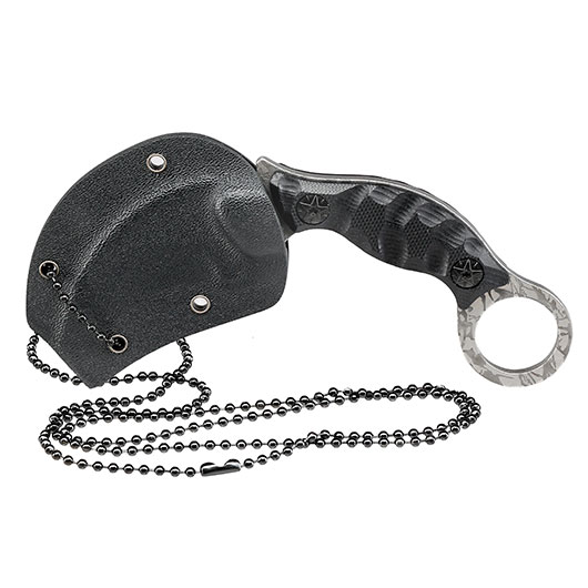 Karambit Neck Knife Shadow schwarz/grau inkl. Kydexscheide & Kugelkette Bild 4