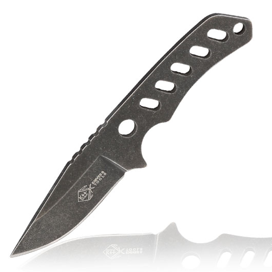 Neck Knife Titan Skelett grau inkl. Kydexscheide & Kugelkette