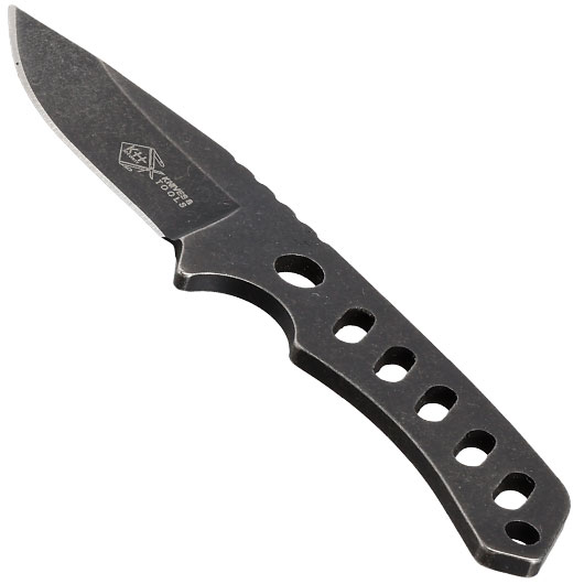Neck Knife Titan Skelett grau inkl. Kydexscheide & Kugelkette Bild 2