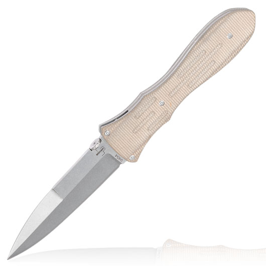 Bker Plus Einhandmesser Atropos hellbraun inkl. Grtelclip & Etui