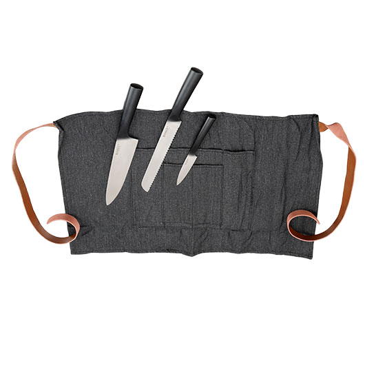Homeys Geschenkset Grilla Barbecue inkl. 3 Messer, Schrze, Grillmatte & Aufbewahrungsdose Bild 1