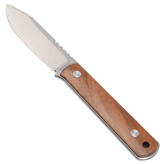 Bker Neck Knife BFF Packlite Walnuss silber/braun inkl. Kydexscheide, Kugelkette & Etui Bild 2