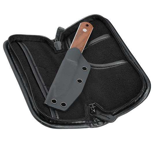 Bker Neck Knife BFF Packlite Walnuss silber/braun inkl. Kydexscheide, Kugelkette & Etui Bild 3