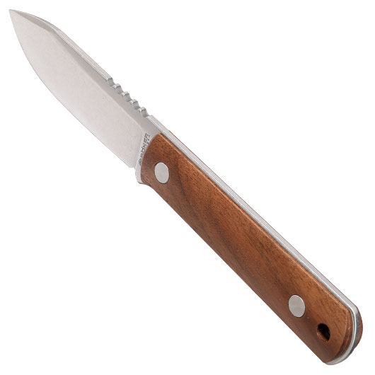 Bker Neck Knife BFF Packlite Walnuss silber/braun inkl. Kydexscheide, Kugelkette & Etui Bild 8