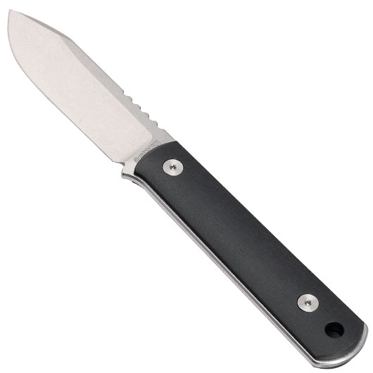 Bker Neck Knife BFF Packlite Richlite silber/schwarz inkl. Kydexscheide, Kugelkette & Etui Bild 2