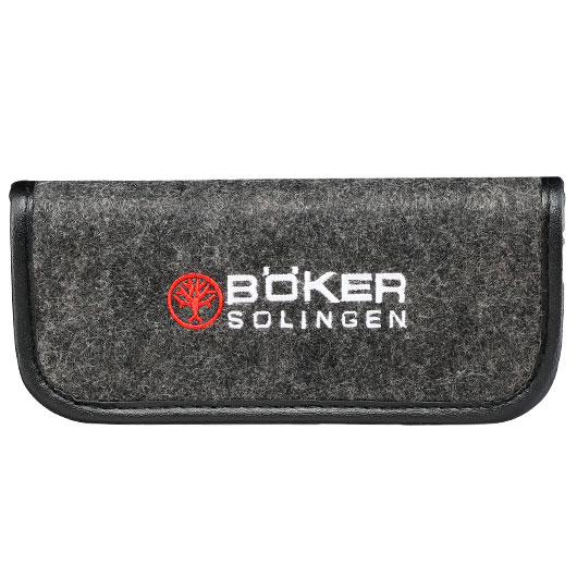 Bker Neck Knife BFF Packlite Richlite silber/schwarz inkl. Kydexscheide, Kugelkette & Etui Bild 7