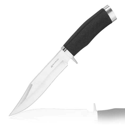 Black Ice Outdoormesser BIG silber/schwarz inkl. Nylonscheide