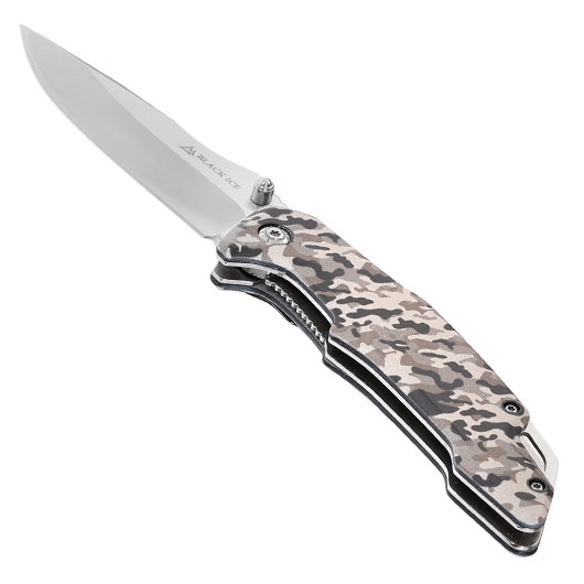 Black Ice Einhandmesser brown camo inkl. Grtelclip Bild 6