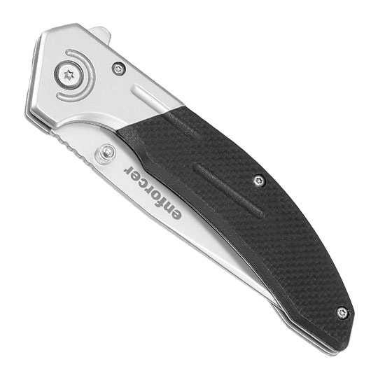 Enforcer Einhandmesser Hercules silber/schwarz inkl. Grtelclip Bild 4