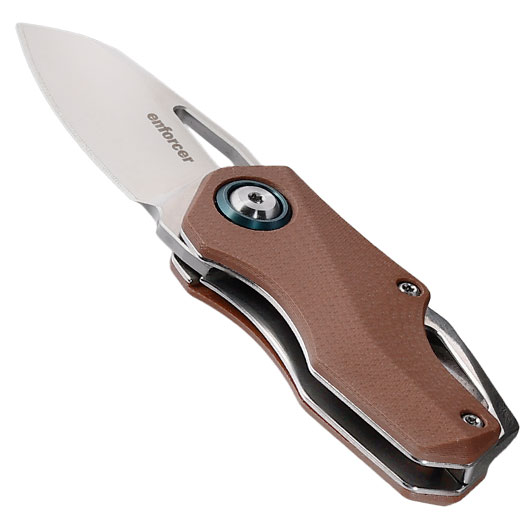 Enforcer Einhandmesser Chico silber/braun inkl. Grtelclip Bild 3
