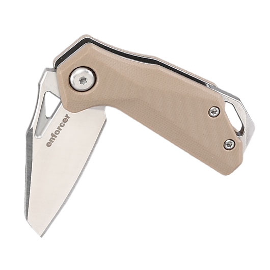 Enforcer Einhandmesser Petit silber/coyote inkl. Grtelclip Bild 2