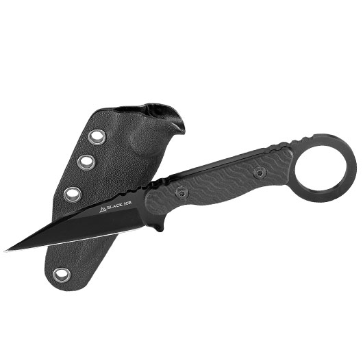 Black Ice Grtelmesser Spin schwarz inkl. Kydexscheide Bild 3