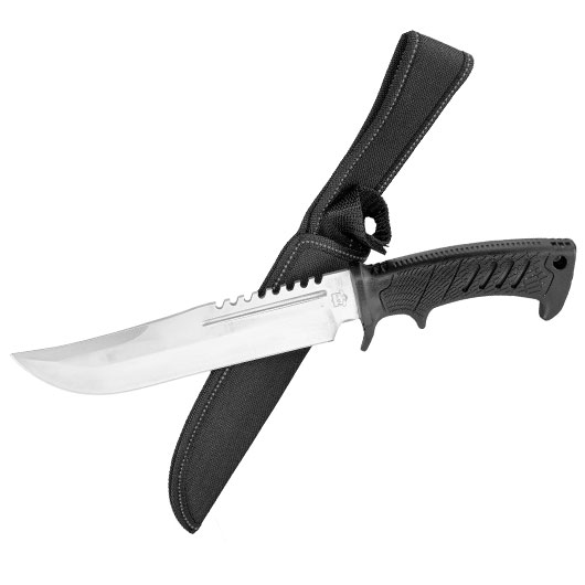 MP9 Outdoormesser silber/schwarz inkl. Nylonscheide Bild 3