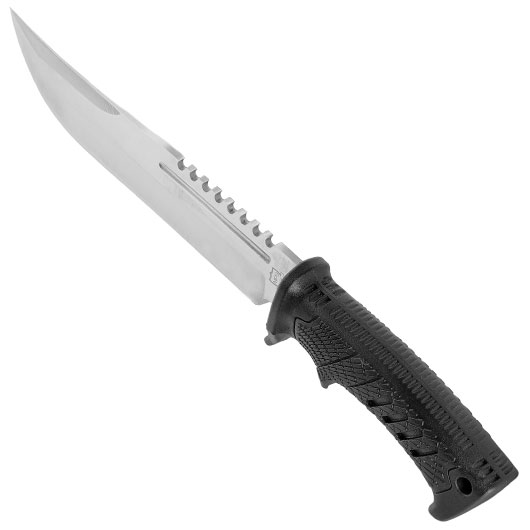 MP9 Outdoormesser silber/schwarz inkl. Nylonscheide Bild 6