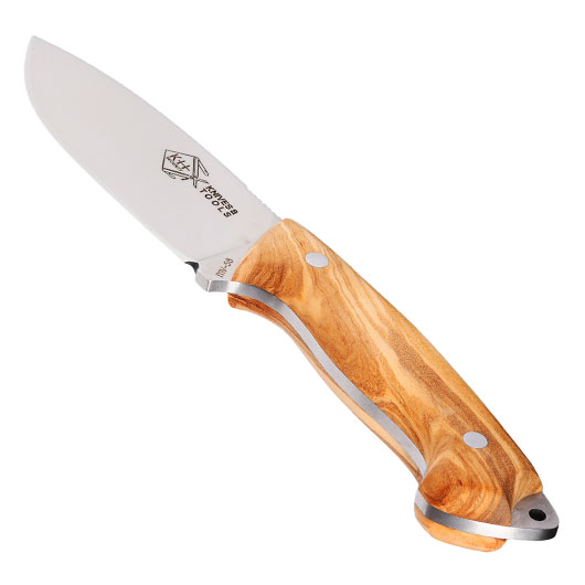 Outdoormesser Hunter Olivenholz inkl. Lederscheide Bild 2