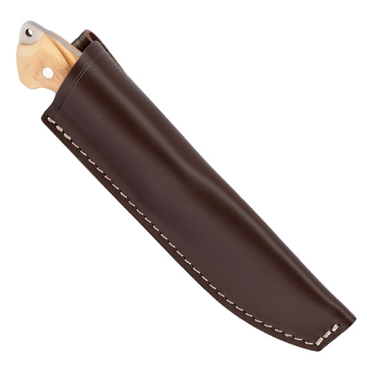 Outdoormesser Hunter Olivenholz inkl. Lederscheide Bild 4