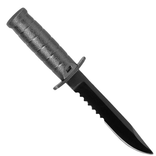 Neck Knife Mini USMC schwarz inkl. Kydexscheide & Kugelkette Bild 1