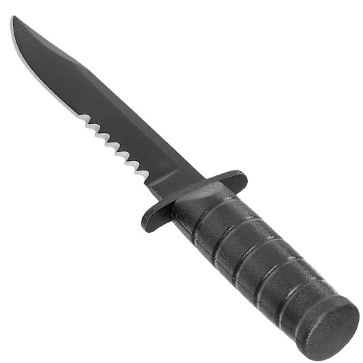 Neck Knife Mini USMC schwarz inkl. Kydexscheide & Kugelkette Bild 2