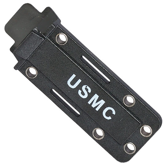 Neck Knife Mini USMC schwarz inkl. Kydexscheide & Kugelkette Bild 5