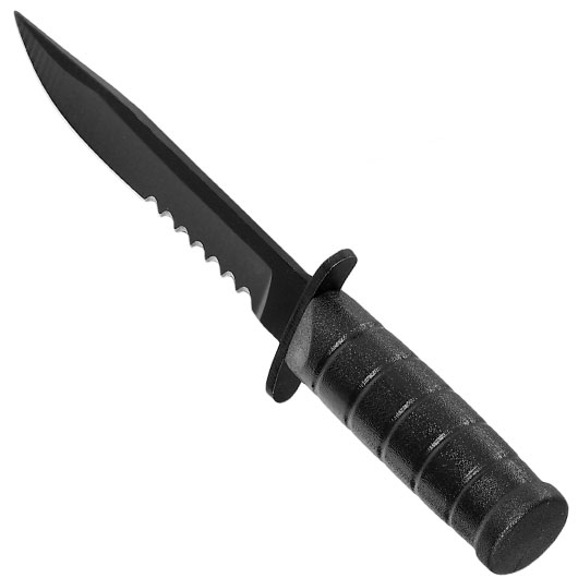 Neck Knife Mini USMC schwarz inkl. Kydexscheide & Kugelkette Bild 6