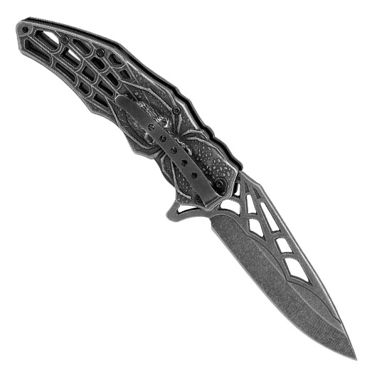 Einhandmesser Spider grau inkl. Grtelclip Bild 1