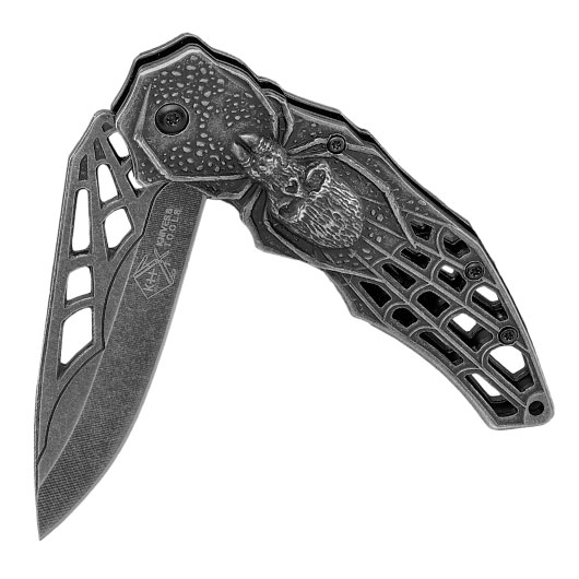 Einhandmesser Spider grau inkl. Grtelclip Bild 3