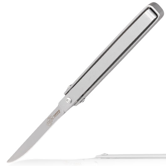 Folding Knife 360 mit Glasbrecher silber inkl. Lederholster Bild 7