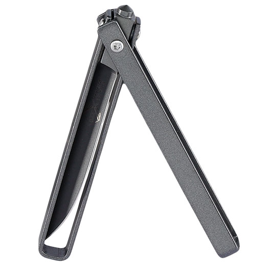 Folding Knife 360 mit Glasbrecher titan inkl. Lederholster Bild 3