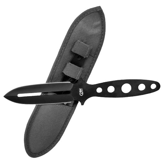Wurfmesserset 3-teilig schwarz inkl. Nylonscheide Bild 3