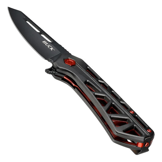 Buck Einhandmesser 811 Trace OPS schwarz/rot inkl. Grtelclip Bild 2