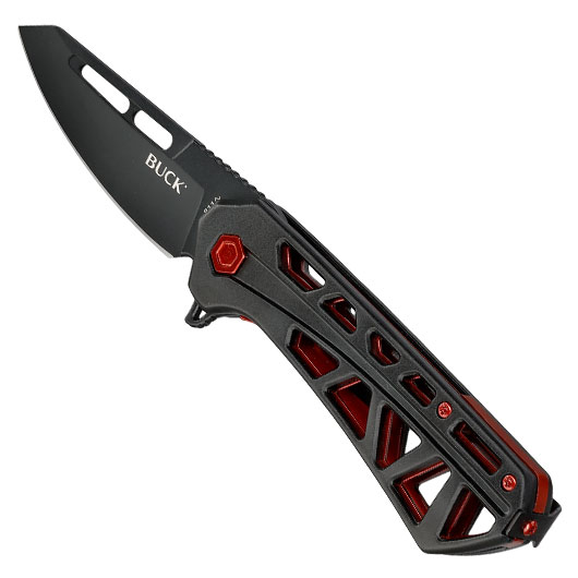 Buck Einhandmesser 811 Trace OPS schwarz/rot inkl. Grtelclip Bild 6