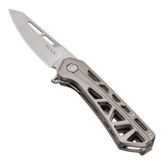 Buck Einhandmesser 811 Trace OPS silber/grau inkl. Grtelclip Bild 2