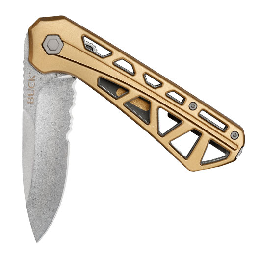 Buck Einhandmesser 812 Trace OPS silber/bronze inkl. Grtelclip Bild 3