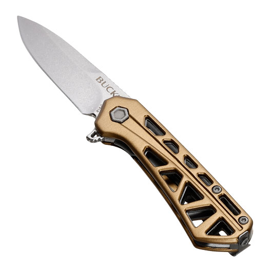 Buck Einhandmesser 814 Mini Trace OPS silber/bronze inkl. Grtelclip Bild 2