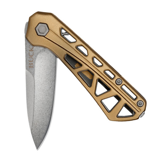 Buck Einhandmesser 814 Mini Trace OPS silber/bronze inkl. Grtelclip Bild 3