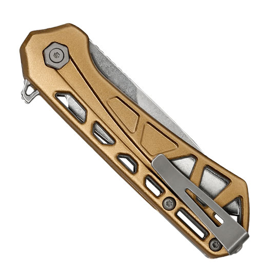 Buck Einhandmesser 814 Mini Trace OPS silber/bronze inkl. Grtelclip Bild 5