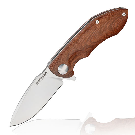 Bker Einhandmesser Arbolito Nahuel Guayacan Bhler N678 Stahl Ebenholz inkl. Grtelclip & Etui