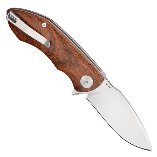 Bker Einhandmesser Arbolito Nahuel Guayacan Bhler N678 Stahl Ebenholz inkl. Grtelclip & Etui Bild 1