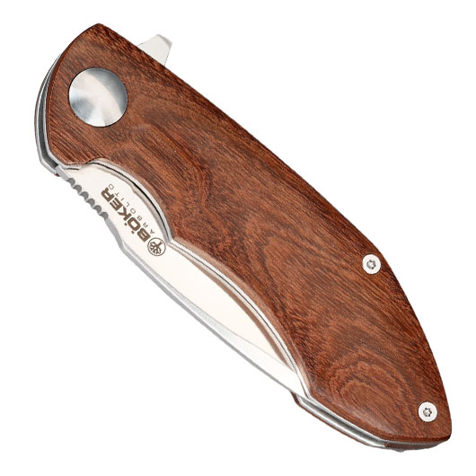 Bker Einhandmesser Arbolito Nahuel Guayacan Bhler N678 Stahl Ebenholz inkl. Grtelclip & Etui Bild 6