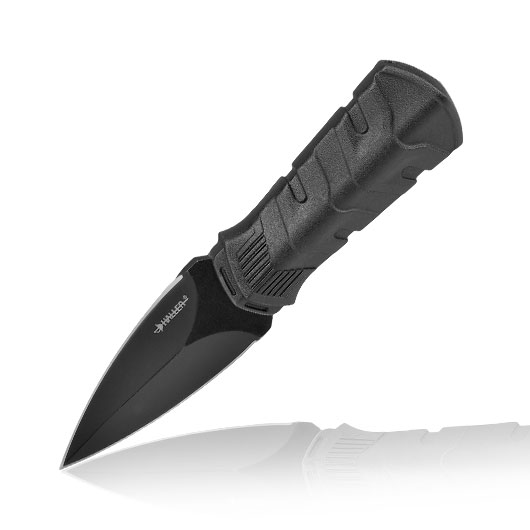 Haller Neck Knife schwarz inkl. Scheide & Kugelkette