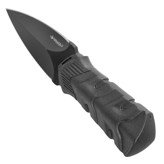 Haller Neck Knife schwarz inkl. Scheide & Kugelkette Bild 5